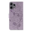 For Nothing CMF Phone 2 Pro Rose Butterfly Embossed Leather Phone Case(Purple) - 3