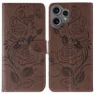 For Nothing CMF Phone 2 Pro Rose Butterfly Embossed Leather Phone Case(Brown) - 1