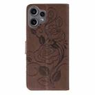 For Nothing CMF Phone 2 Pro Rose Butterfly Embossed Leather Phone Case(Brown) - 3