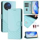 For Doogee Note 59 / Note 59 Pro Honeycomb Embossing RFID Leather Phone Case(Mint Green) - 1