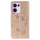 For OPPO Reno13 Pro 5G Global Rose Butterfly Embossed Leather Phone Case(Rose Gold) - 3