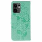 For OPPO Reno13 F 4G Global / 5G Global Rose Butterfly Embossed Leather Phone Case(Green) - 3