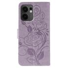 For OPPO Reno13 F 4G Global / 5G Global Rose Butterfly Embossed Leather Phone Case(Purple) - 3
