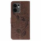 For OPPO Reno13 F 4G Global / 5G Global Rose Butterfly Embossed Leather Phone Case(Brown) - 3