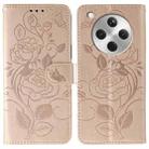 For OPPO Find X8 Rose Butterfly Embossed Leather Phone Case(Rose Gold) - 1