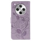 For OPPO Find X8 Rose Butterfly Embossed Leather Phone Case(Purple) - 3