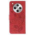 For OPPO Find X8 Rose Butterfly Embossed Leather Phone Case(Red) - 3