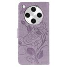 For OPPO Find X8 Pro Rose Butterfly Embossed Leather Phone Case(Purple) - 3