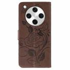 For OPPO Find X8 Pro Rose Butterfly Embossed Leather Phone Case(Brown) - 3