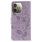 For OPPO A5 Pro 5G Global Rose Butterfly Embossed Leather Phone Case(Purple) - 3