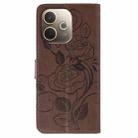 For OPPO A5 Pro 5G Global Rose Butterfly Embossed Leather Phone Case(Brown) - 3