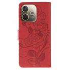 For OPPO A5 Pro 5G Global Rose Butterfly Embossed Leather Phone Case(Red) - 3