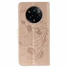 For Realme 14 Pro+ Rose Butterfly Embossed Leather Phone Case(Rose Gold) - 3