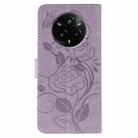 For Realme 14 Pro+ Rose Butterfly Embossed Leather Phone Case(Purple) - 3