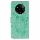 For Realme 14 Pro Rose Butterfly Embossed Leather Phone Case(Green) - 3