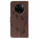 For Realme 14 Pro Rose Butterfly Embossed Leather Phone Case(Brown) - 3