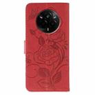 For Realme 14 Pro Rose Butterfly Embossed Leather Phone Case(Red) - 3