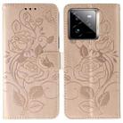 For Realme GT 7 Pro Rose Butterfly Embossed Leather Phone Case(Rose Gold) - 1