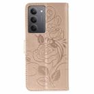 For Realme 14x Rose Butterfly Embossed Leather Phone Case(Rose Gold) - 3