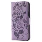 For Realme 14x Rose Butterfly Embossed Leather Phone Case(Purple) - 2