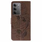For Realme 14x Rose Butterfly Embossed Leather Phone Case(Brown) - 3