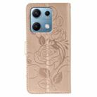For Redmi Note 14S 4G Global Rose Butterfly Embossed Leather Phone Case(Rose Gold) - 3