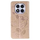 For Redmi Note 14 Pro 4G Global Rose Butterfly Embossed Leather Phone Case(Rose Gold) - 3