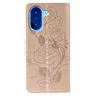 For Redmi A5 4G 171.7mm Rose Butterfly Embossed Leather Phone Case(Rose Gold) - 3