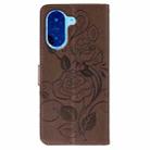 For Redmi A5 4G 171.7mm Rose Butterfly Embossed Leather Phone Case(Brown) - 3