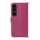 For Sony Xperia 1 VII Multifunctional 6-Card Slots Leather Phone Case with Wrist Strap(Rose Red) - 3