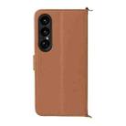 For Sony Xperia 1 VII Multifunctional 6-Card Slots Leather Phone Case with Wrist Strap(Brown) - 3