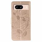 For Google Pixel 8 Rose Butterfly Embossed Leather Phone Case(Rose Gold) - 3