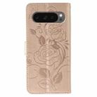 For Google Pixel 10 Pro XL Rose Butterfly Embossed Leather Phone Case(Rose Gold) - 3
