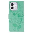 For Honor 400 Lite Rose Butterfly Embossed Leather Phone Case(Green) - 3