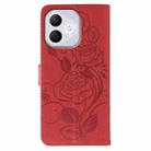 For Honor 400 Lite Rose Butterfly Embossed Leather Phone Case(Red) - 3