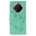For Honor Magic7 Lite / X9c Rose Butterfly Embossed Leather Phone Case(Green) - 3