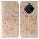 For Honor Magic7 Lite / X9c Rose Butterfly Embossed Leather Phone Case(Rose Gold) - 1