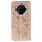 For Honor Magic7 Lite / X9c Rose Butterfly Embossed Leather Phone Case(Rose Gold) - 3