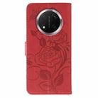 For Honor Magic7 Lite / X9c Rose Butterfly Embossed Leather Phone Case(Red) - 3