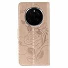 For Honor Magic7 Pro Rose Butterfly Embossed Leather Phone Case(Rose Gold) - 3