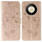 For Honor Magic6 Lite / X50 / X9b Rose Butterfly Embossed Leather Phone Case(Rose Gold) - 1