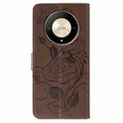 For Honor Magic6 Lite / X50 / X9b Rose Butterfly Embossed Leather Phone Case(Brown) - 3