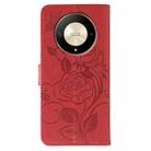 For Honor Magic6 Lite / X50 / X9b Rose Butterfly Embossed Leather Phone Case(Red) - 3