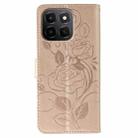 For Honor X6c 4G Rose Butterfly Embossed Leather Phone Case(Rose Gold) - 3