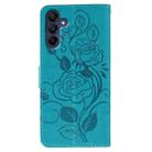 For Samsung Galaxy A16 4G / 5G Rose Butterfly Embossed Leather Phone Case(Blue) - 3