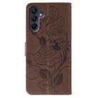 For Samsung Galaxy A16 4G / 5G Rose Butterfly Embossed Leather Phone Case(Brown) - 3