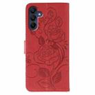 For Samsung Galaxy A16 4G / 5G Rose Butterfly Embossed Leather Phone Case(Red) - 3