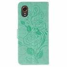 For Samsung Galaxy XCover7 Rose Butterfly Embossed Leather Phone Case(Green) - 3