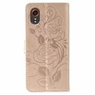 For Samsung Galaxy XCover7 Rose Butterfly Embossed Leather Phone Case(Rose Gold) - 3