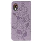 For Samsung Galaxy XCover7 Rose Butterfly Embossed Leather Phone Case(Purple) - 3